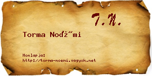 Torma Noémi névjegykártya